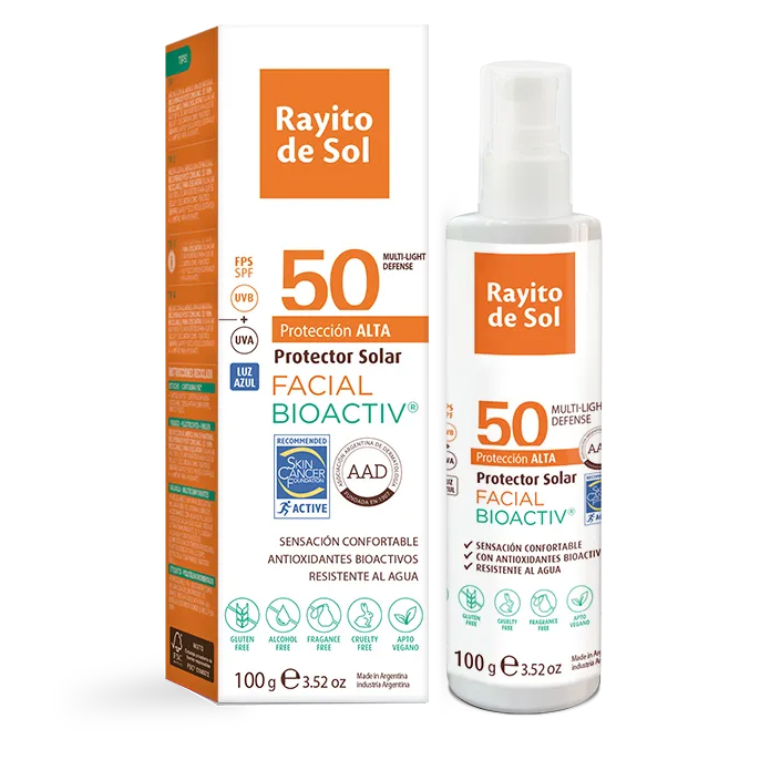 RAYITO DE SOL PROTECTOR SOLAR FACIAL FPS 50 X 100 G.